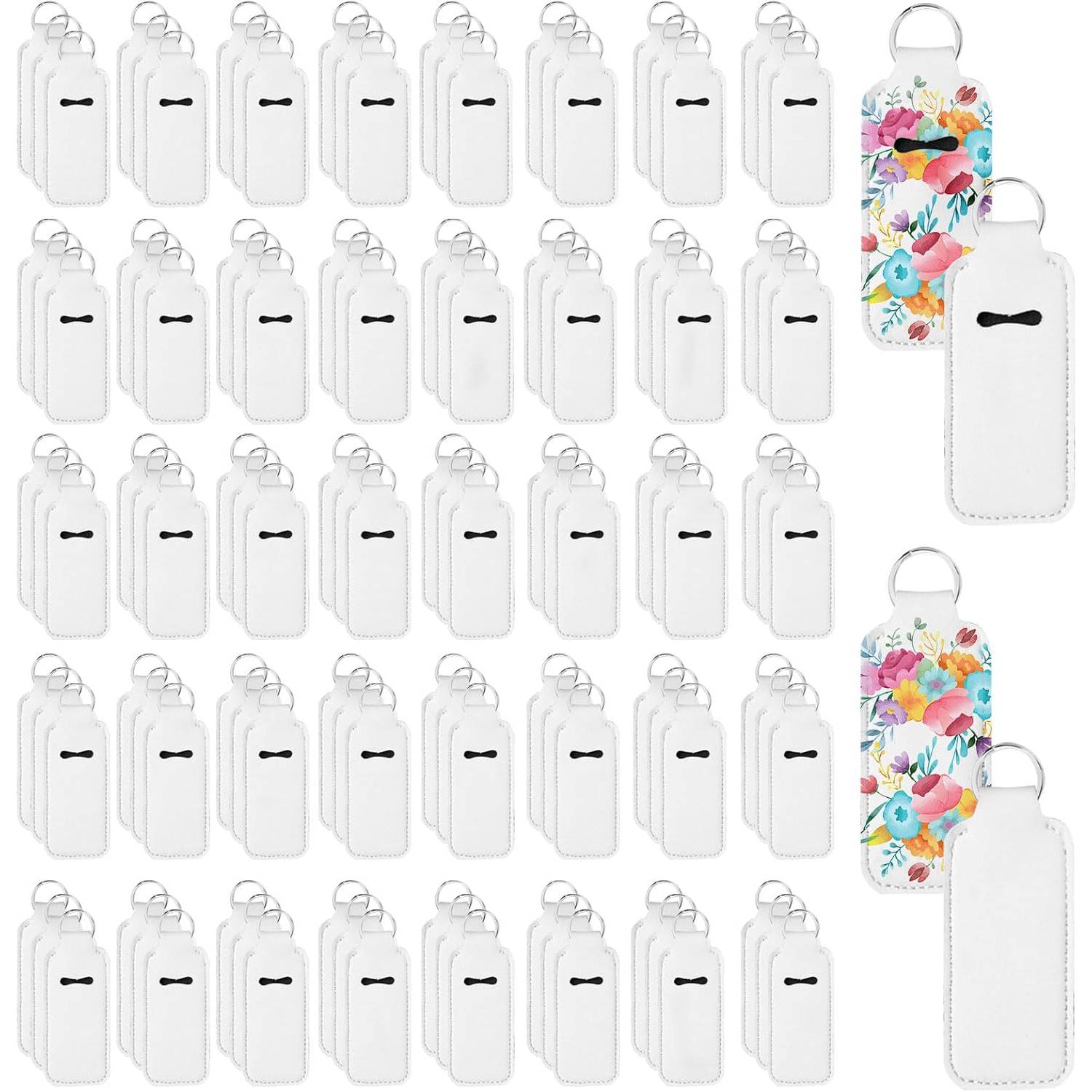 Puzzle Blank White - 10 Pcs Sublimation Lipstick Holder Keychains