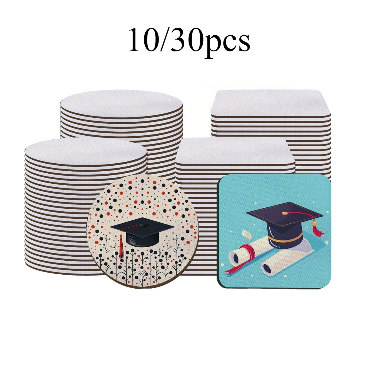 Puzzle Blank White - 10/30pcs Sublimation Blank Coasters – Rubber