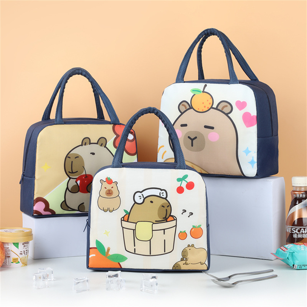 Cartoon Capybara Lunch Bag Ins - Tote Bag Sublimation ulasan dan harga