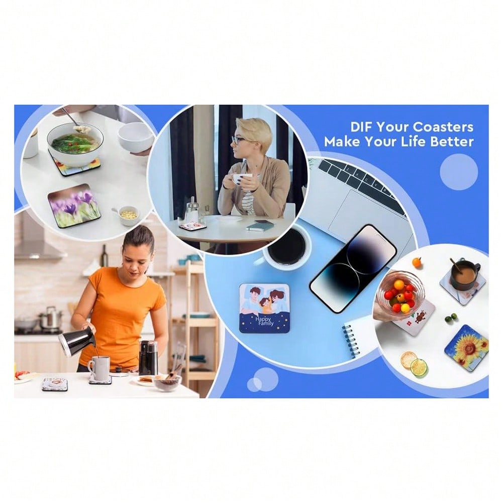 1PCS Square Sublimation Blanks - Coaster Sublimation Blank ulasan dan harga