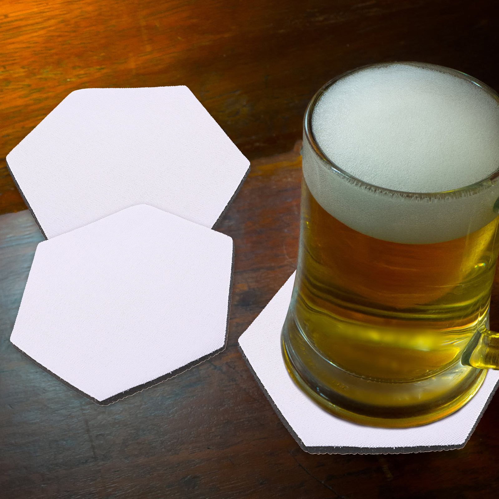 10Pcs Sublimation Blank Coaste - Coaster Sublimation Blank ulasan dan harga