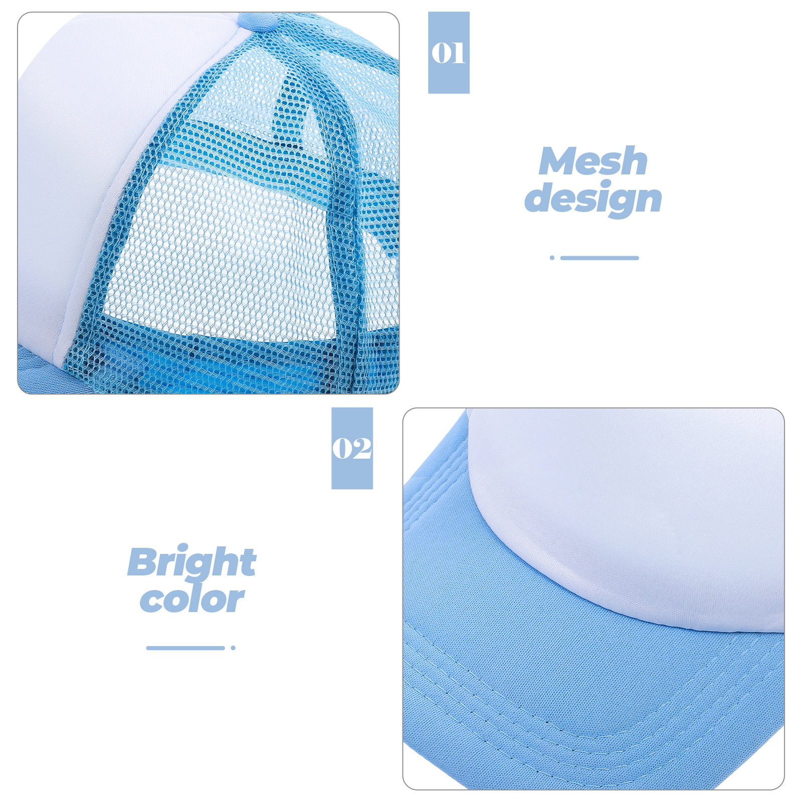 10Pcs Mesh Baseball Hat Blank  - Hat Sublimation Blank ulasan dan harga