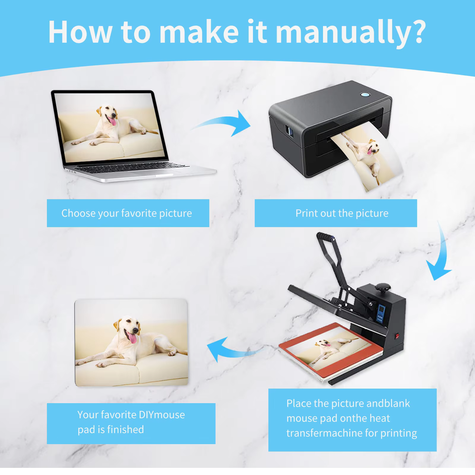 1 Pc Sublimation Mouse Pad Bla - Mouse Pad Blank Sublimation ulasan dan harga