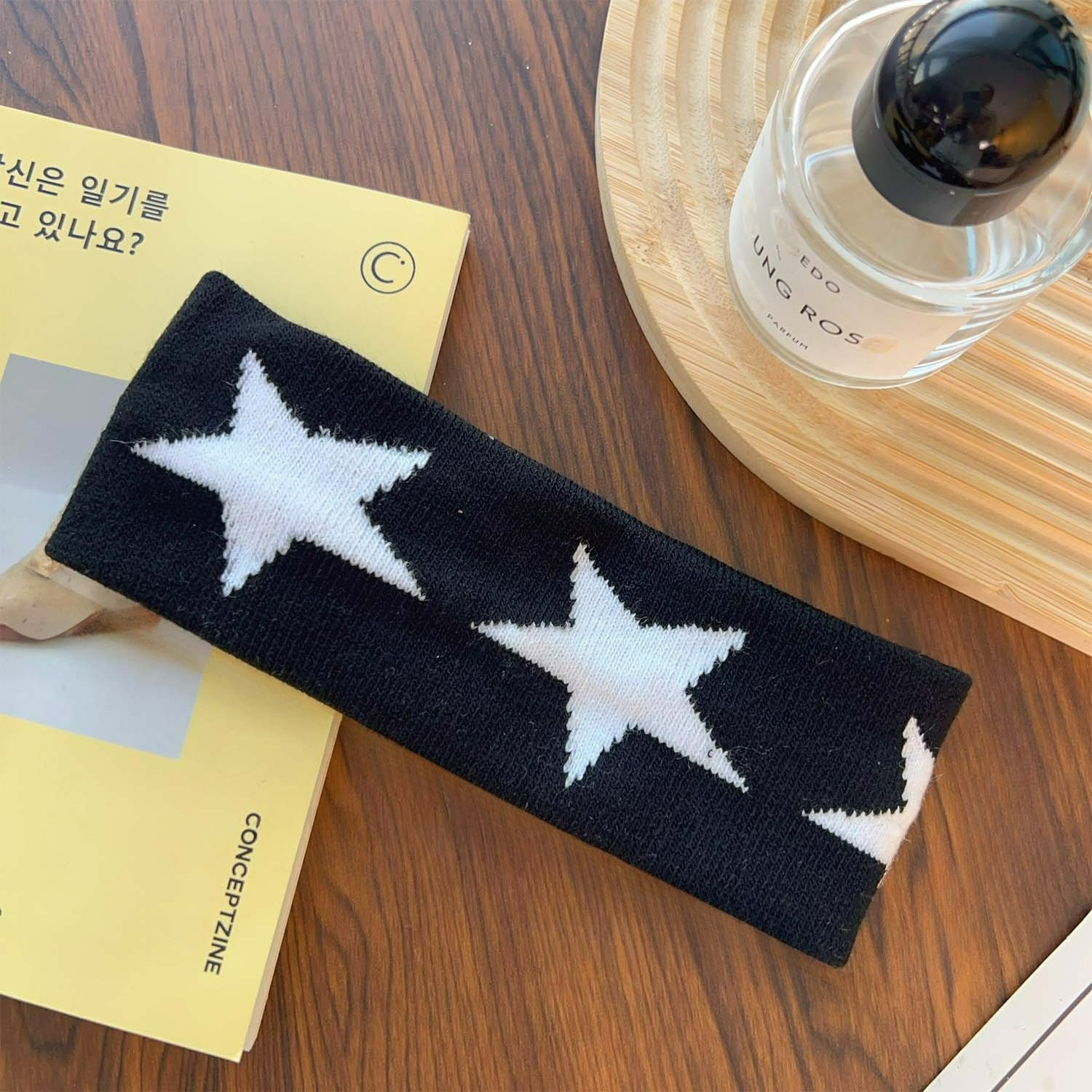 Star Embroidery Sports Headban - Bandana Blank White ulasan dan harga