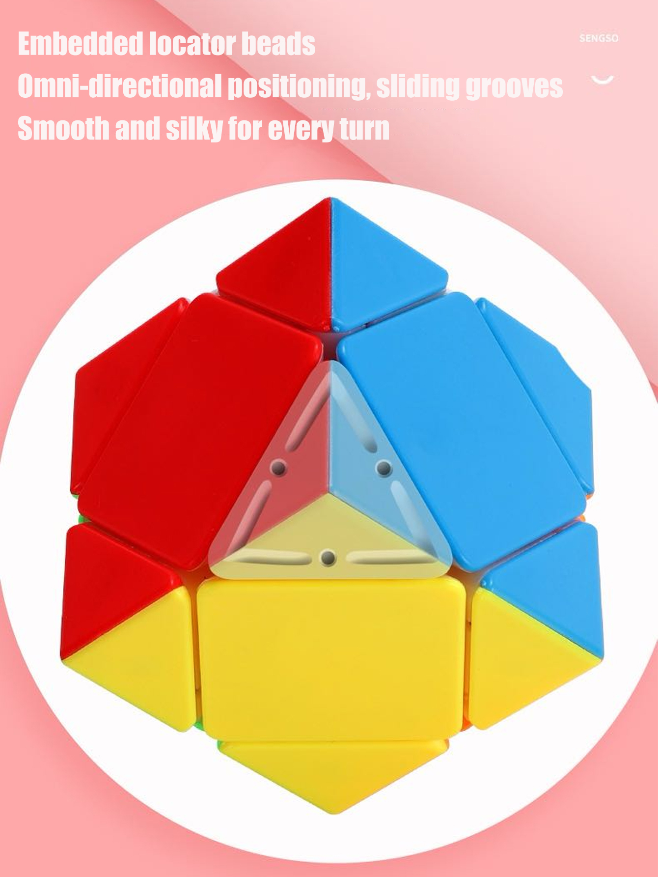 SENGSO Skewb Speed Cube Sticke - Puzzle Blank White ulasan dan harga