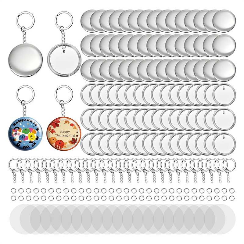 JHD Keychain Supplies 100-Pack - Button Badge Blank ulasan dan harga